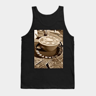 Coffee on an Island in Sepia Tone Tank Top